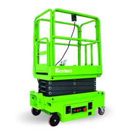 Green Cherry Picker Vertical Scissor Lift 3M Platform Height With Extension