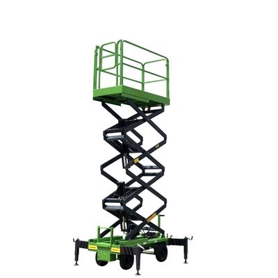 CE Manual Pushing Mobile Scissor Lift For Working At Height 9 Meters