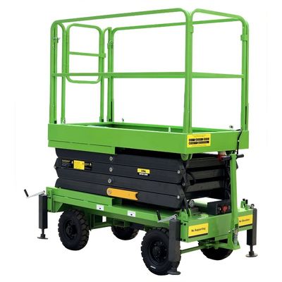 9.5 Meters Mobile Scissor Lift With Motorized Device 500Kg Loading Capacity