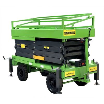 Adjustable Manual Pushing Hydraulic Lift Platform , Hydraulic Work Platform 6m 500kg