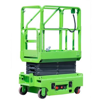 3m Platform Height Mini Scissor Lift Manual Pushing Aerial Work Platform With CE