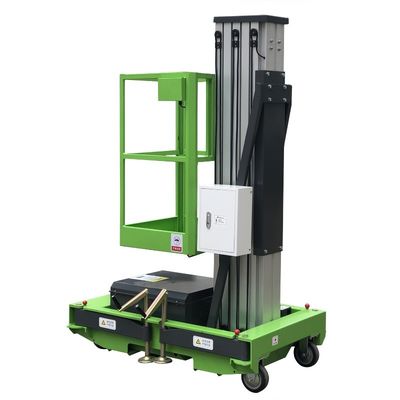 Aluminum Alloy Industrial Vertical Platform Lift Single Mast 6 Meters Lift Height