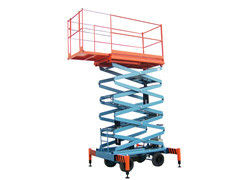 Elevating Electric Scissor Lift , 10 Meters Extension Moving Scissor Manlift