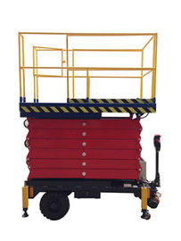 9M Mobile Scissor Lift for Work Shop , 500Kg Hydraulic Elevator Platform
