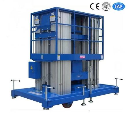 Multi Mast Aluminum Profile Aerial Work Platform 16m Platform Height with Motorized Wheel