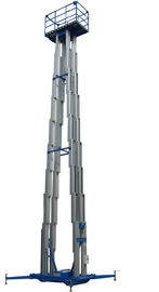 14 Meters Height 300kg Loading Capacity Quadruple Mast Insulative Portable Aerial Work Platforms