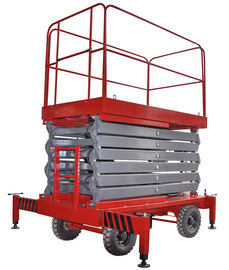 12M Platform Height Hydraulic Mobile Scissor Lift with 450kg Loading Capacity