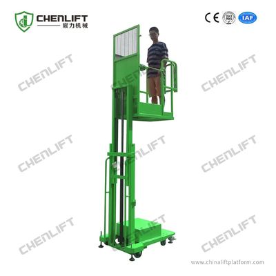 Ce Certificate 200kg Warehouse Vertical Order Picker Semi Electric Aerial Platform