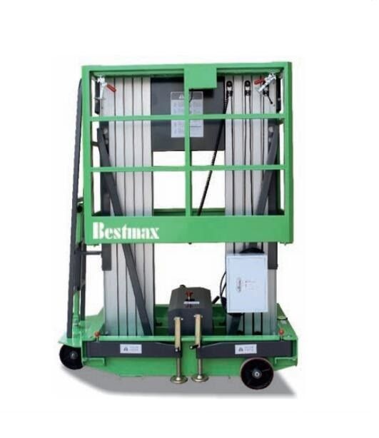 9 Meters Height Double Mast Aerial Work Platform With Small Loading Capacity 200Kg