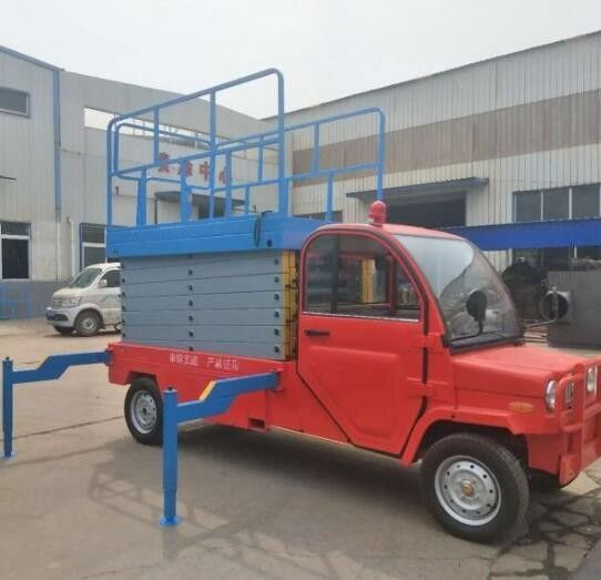 11M Lifting Height 450KG Loading Capacity 2.2Kw Manganese Steel Truck Mounted Scissor Lift