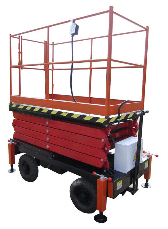 11M Electrical Mobile Scissor Lift , 300Kg Scissor Lift Platform