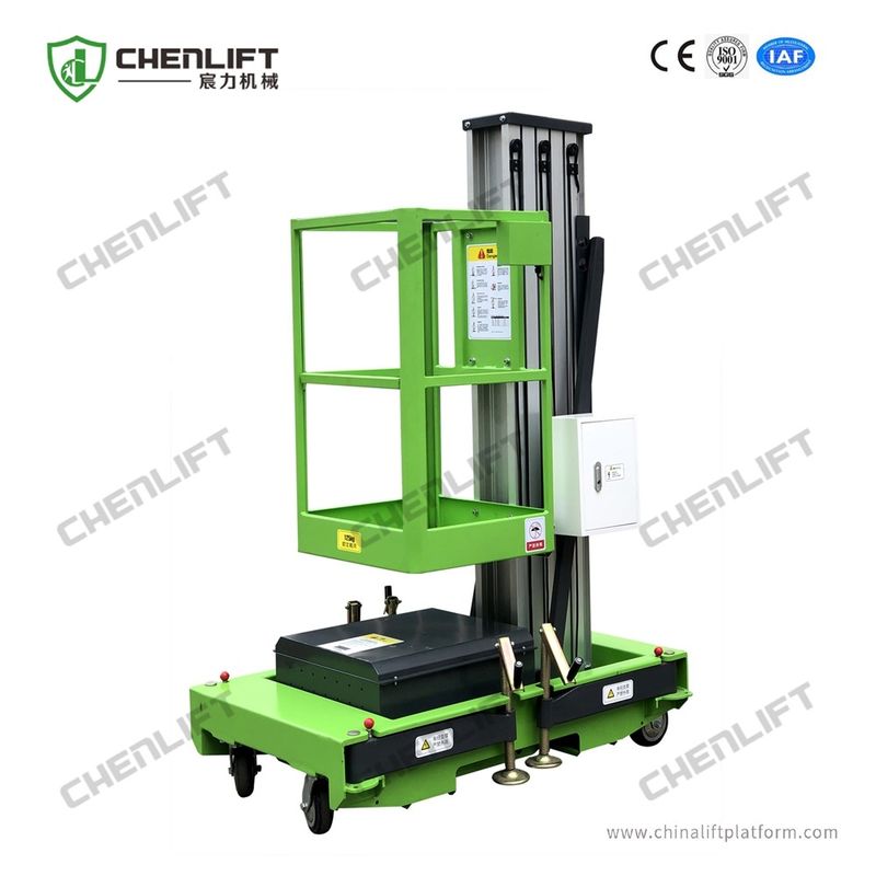 130kg Load Aluminum Aerial Work Platform , Vertical Mast Lift With Long Life